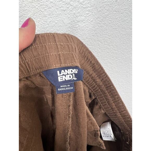 Lands End Womens Wide Leg Linen Pants Size 18 Brown - Picture 5 of 5
